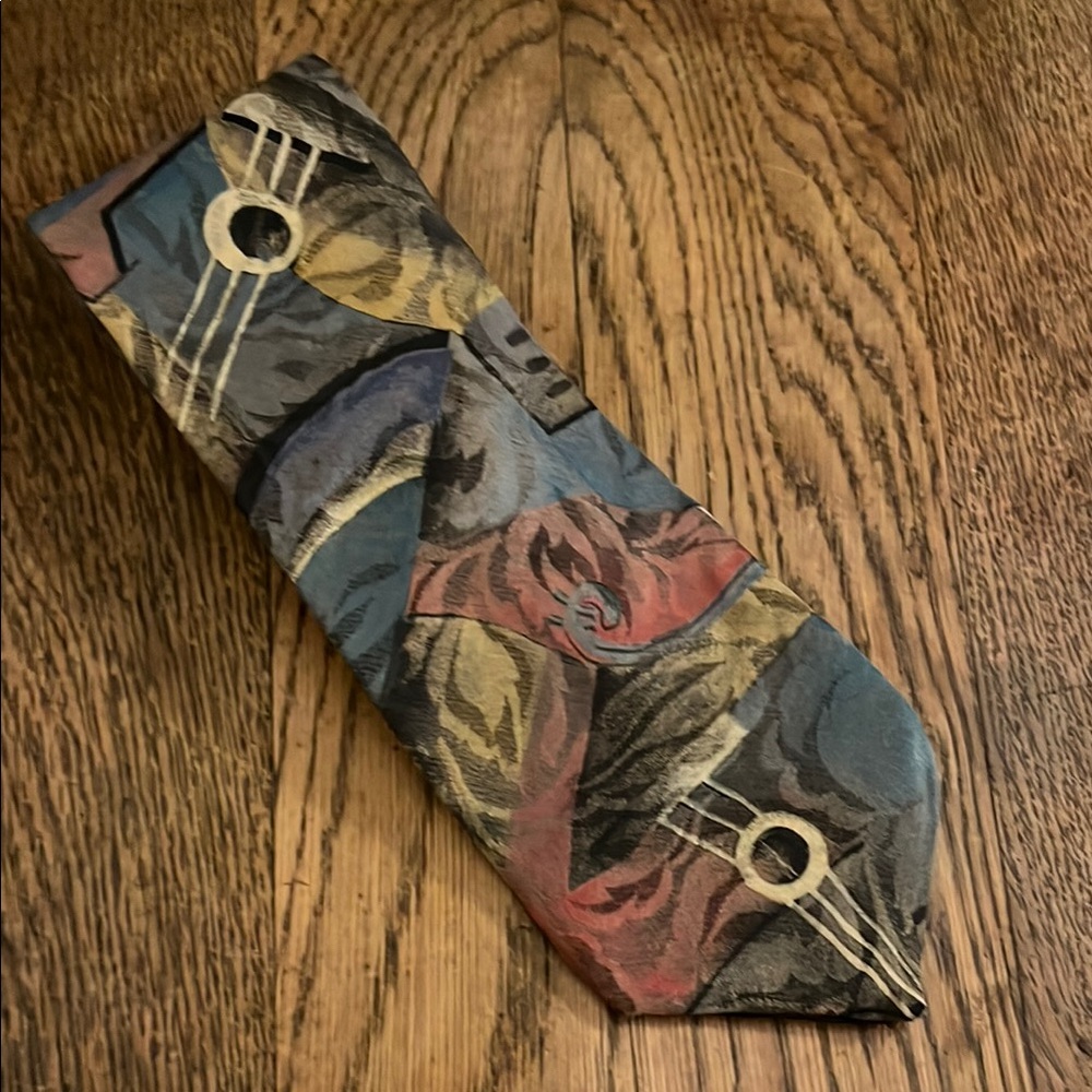 GENERRA Red and Blue Artistic Tie